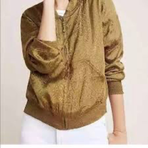 Anthropologie Maeve Silky Olive Jacket Top Plus 1X GUC - Picture 1 of 3